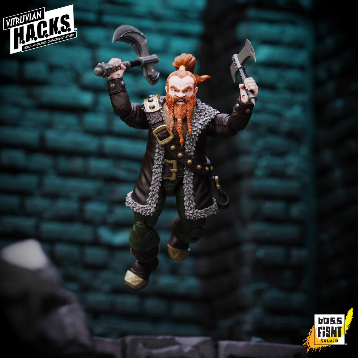 Grimgrom (Dwarf Mercenary) 1/18 Scale Collectible Vitruvian H.A.C.K.S. Action Figure by Boss Fight Studio Llc new in box