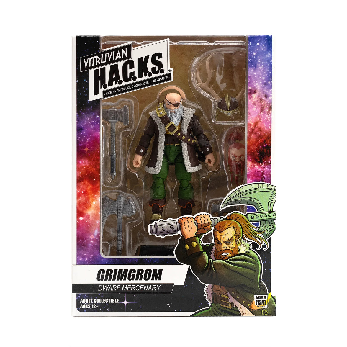 Grimgrom (Dwarf Mercenary) 1/18 Scale Collectible Vitruvian H.A.C.K.S. Action Figure new in box by Boss Fight Studio Llc