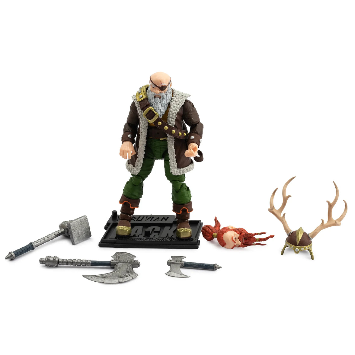 Grimgrom (Dwarf Mercenary) 1/18 Scale Collectible Vitruvian H.A.C.K.S. Action Figure with weapons and accessories by Boss Fight Studio Llc