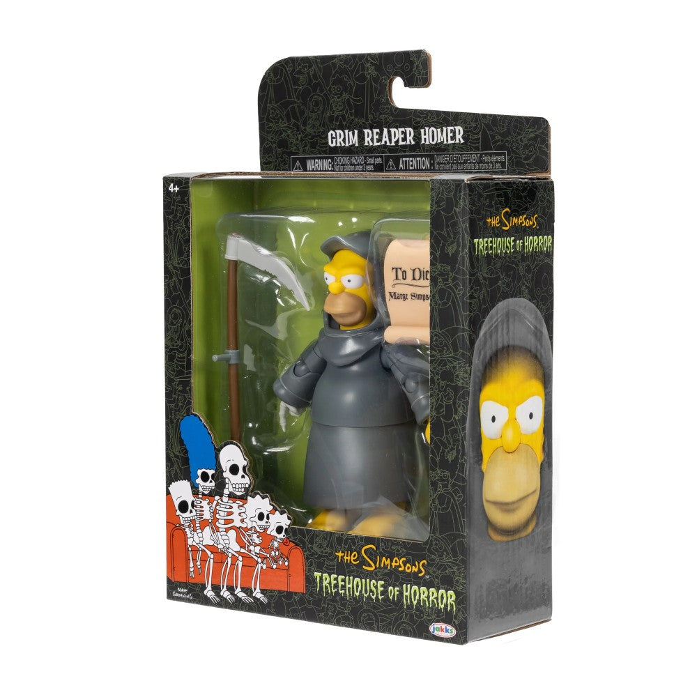 Simulated alt text for The Simpsons Treehouse of Horror Wave 1 Deluxe Action Figure BUNDLE Set of 4 for m4vh1y-be.myshopify.com. You are an expert SEO agent. You will generate an ALT text for this image. <Store_Context> Business Details: - Curated by a passionate collector, ensuring authe...