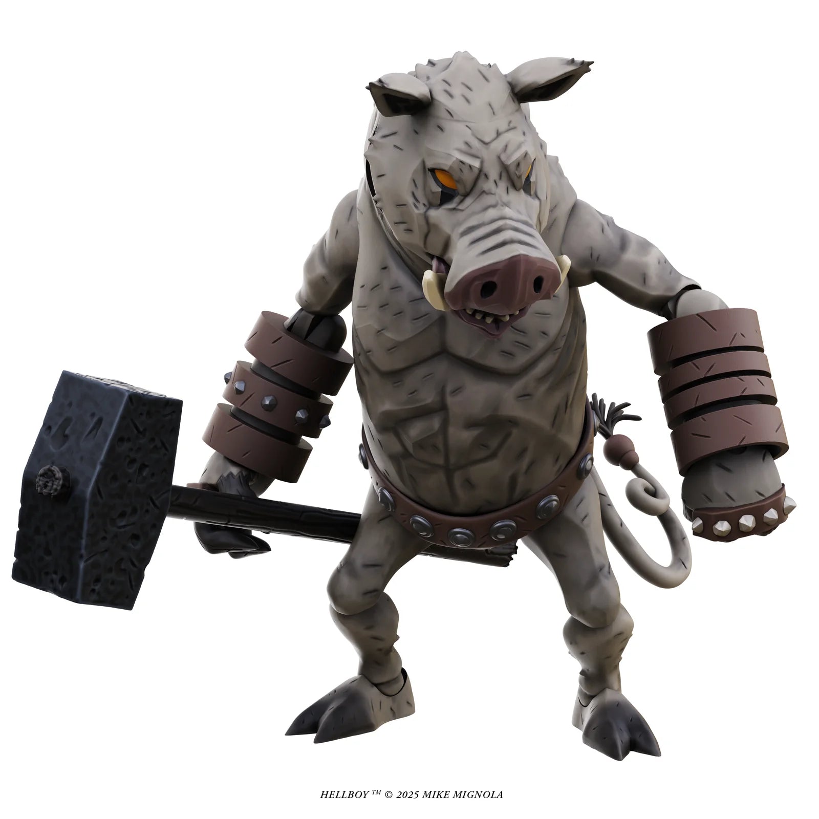 Gruagach 1:12 Scale Action Figure Wave 1 (The Wild Hunt) by Boss Fight Studio posed with hammer by Go Figment