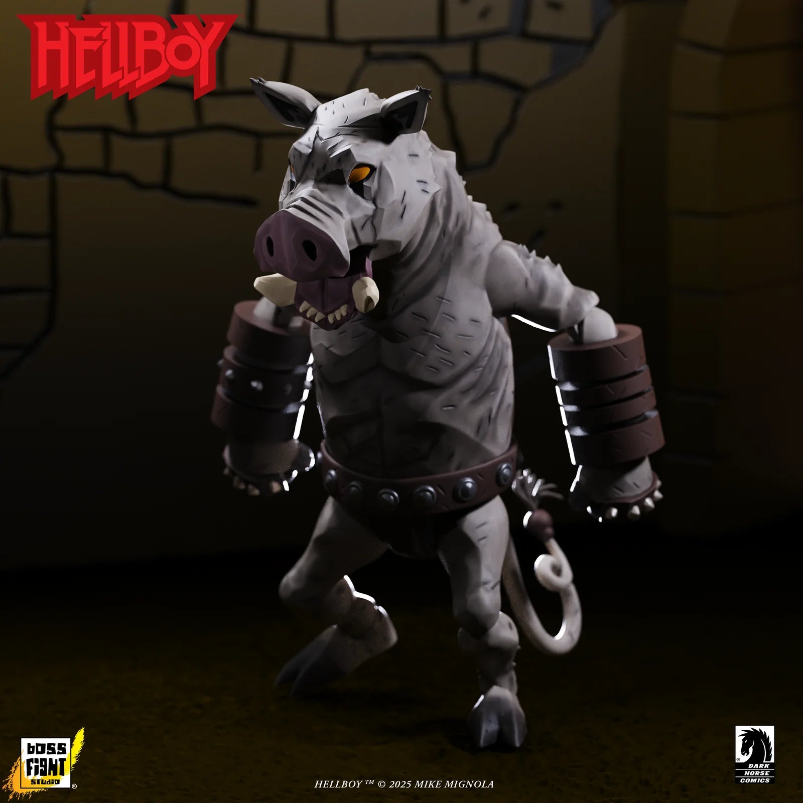 Gruagach 1:12 Scale Action Figure Wave 1 (The Wild Hunt) by Boss Fight Studio posed in dungeon setting by Go Figment