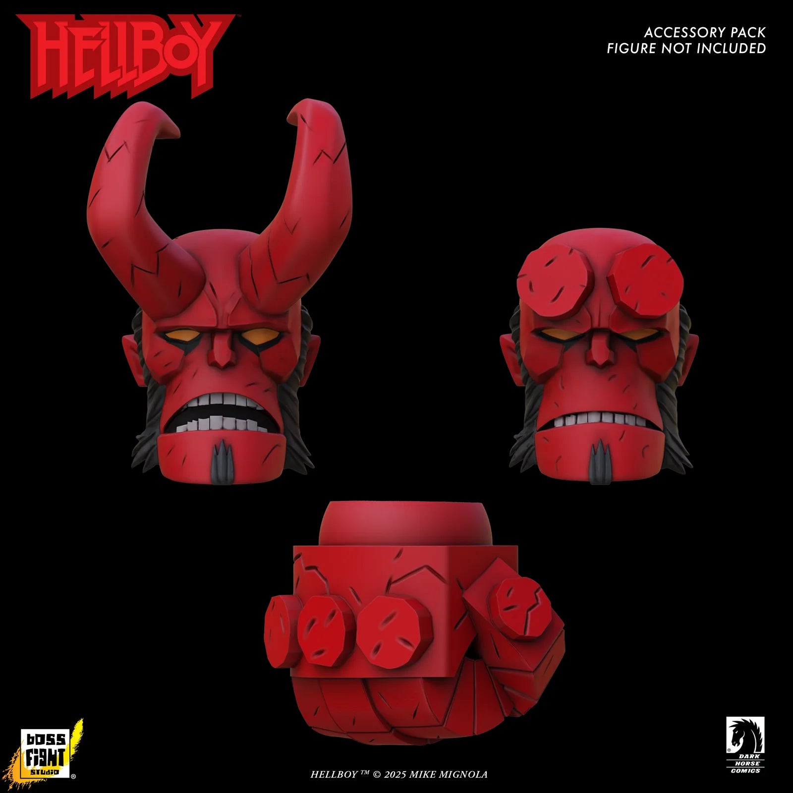 Hellboy 1:12 Scale Action Figure Wave 1 (Box Full of Evil) by Boss Fight Studio DELUXE with alternate heads and accessory