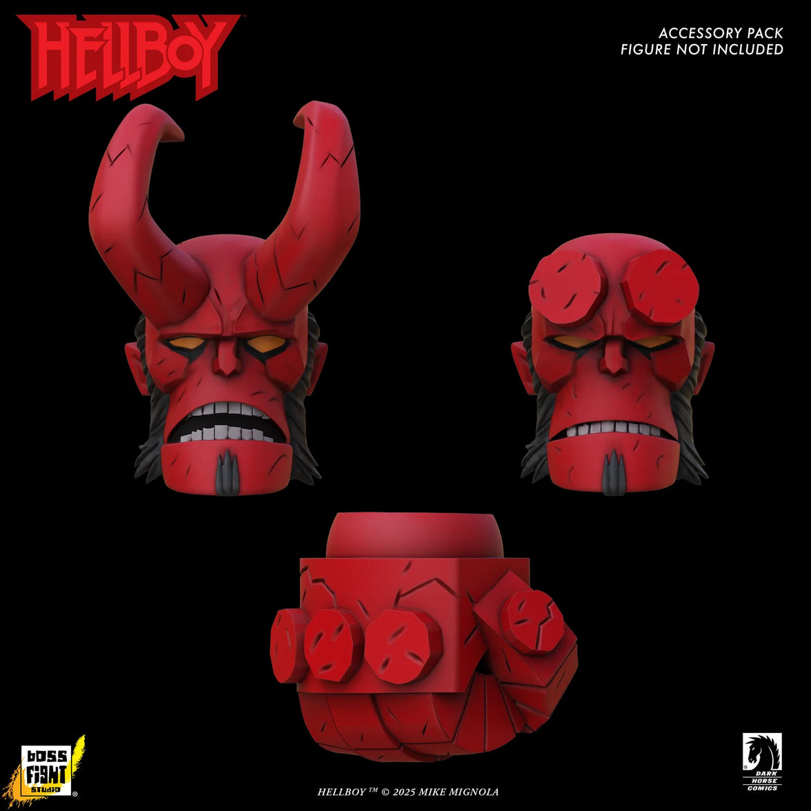 Hellboy 1:12 Scale Action Figure Wave 1 (Box Full of Evil) by Boss Fight Studio DELUXE with alternate heads and accessory
