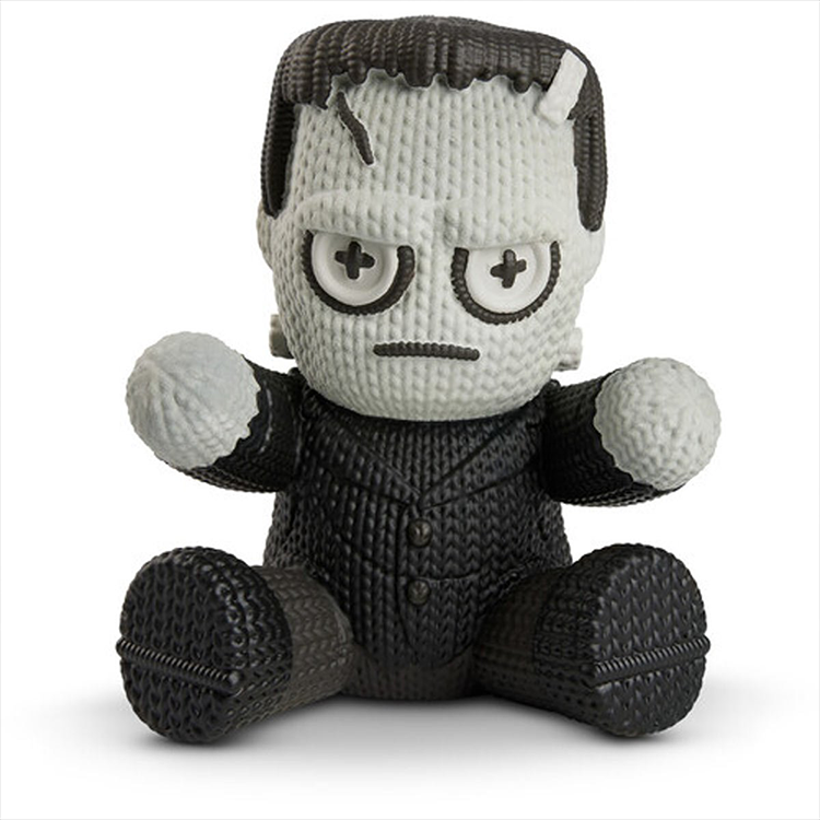 Universal Monsters Frankenstein #236 Handmade by Robots Vinyl Figure with knitted texture and classic monster design.