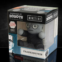 Universal Monsters Frankenstein #236 Handmade by Robots Vinyl Figure in window box packaging with knit-style design.