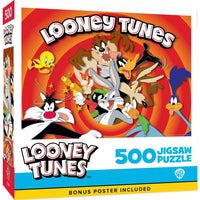 Scooby Doo and Hanna Barbara Puzzle Bundle Sold as Set by Go Figment featuring Looney Tunes 500 piece jigsaw puzzle