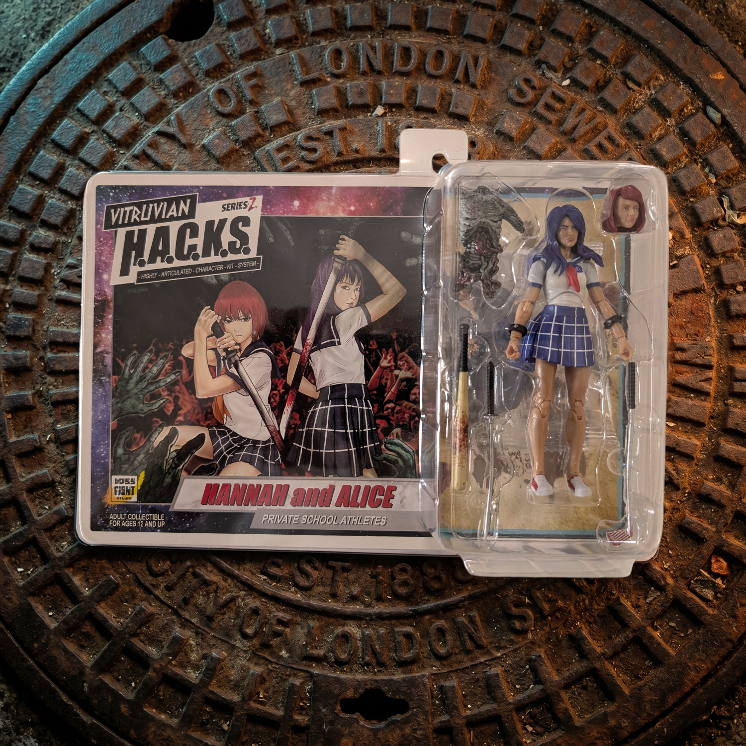 Vitruvian H.A.C.K.S. Zombie Land Complete Set Diorama and 10 Z-Series Action Figure Lot by Boss Fight Studio Llc with Hannah and Alice figure