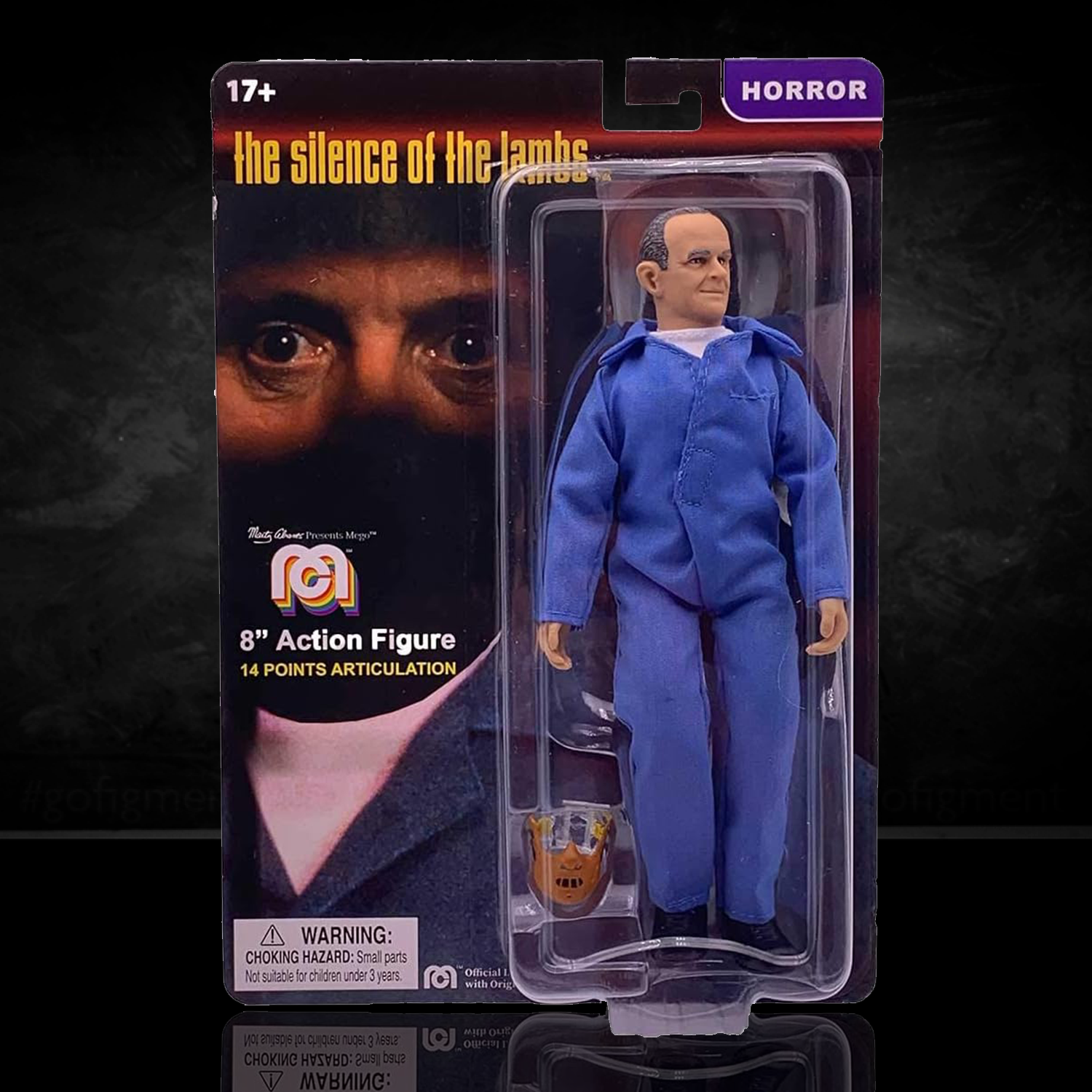 Mego Silence of the Lambs Hannibal Lecter 8" Action Figure Retro Style - New with 14 points articulation and fabric clothing