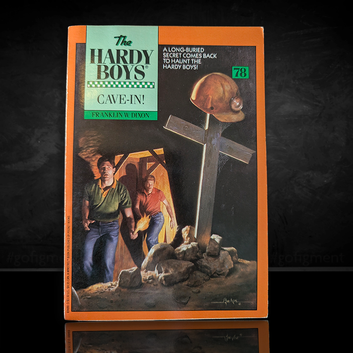 Vintage 1983 Hardy Boys paperback book 78 Cave-In by Franklin W. Dixon, published by Simon & Schuster.