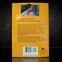 Back cover of vintage 1987 Hardy Boys paperback book 88 Tricky Business by Simon & Schuster