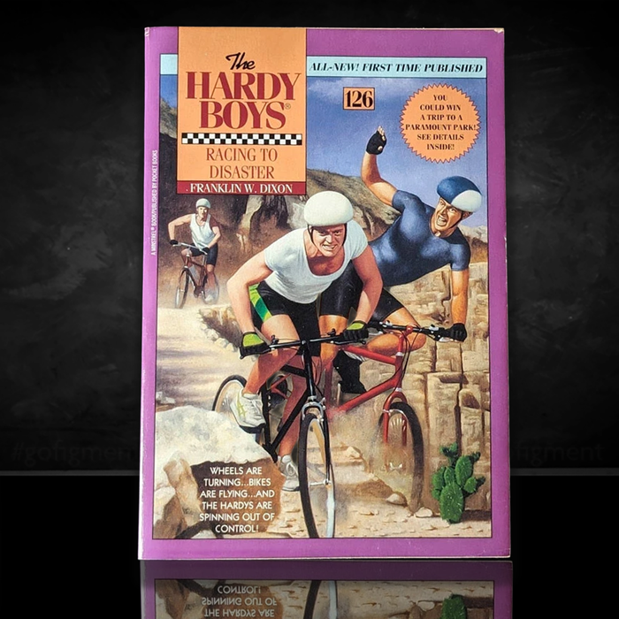 Image of a Hardy Boys Paperback book featuring 127 Reel Thrills - The Hardy Boys Paperback Book - Vintage 1994
