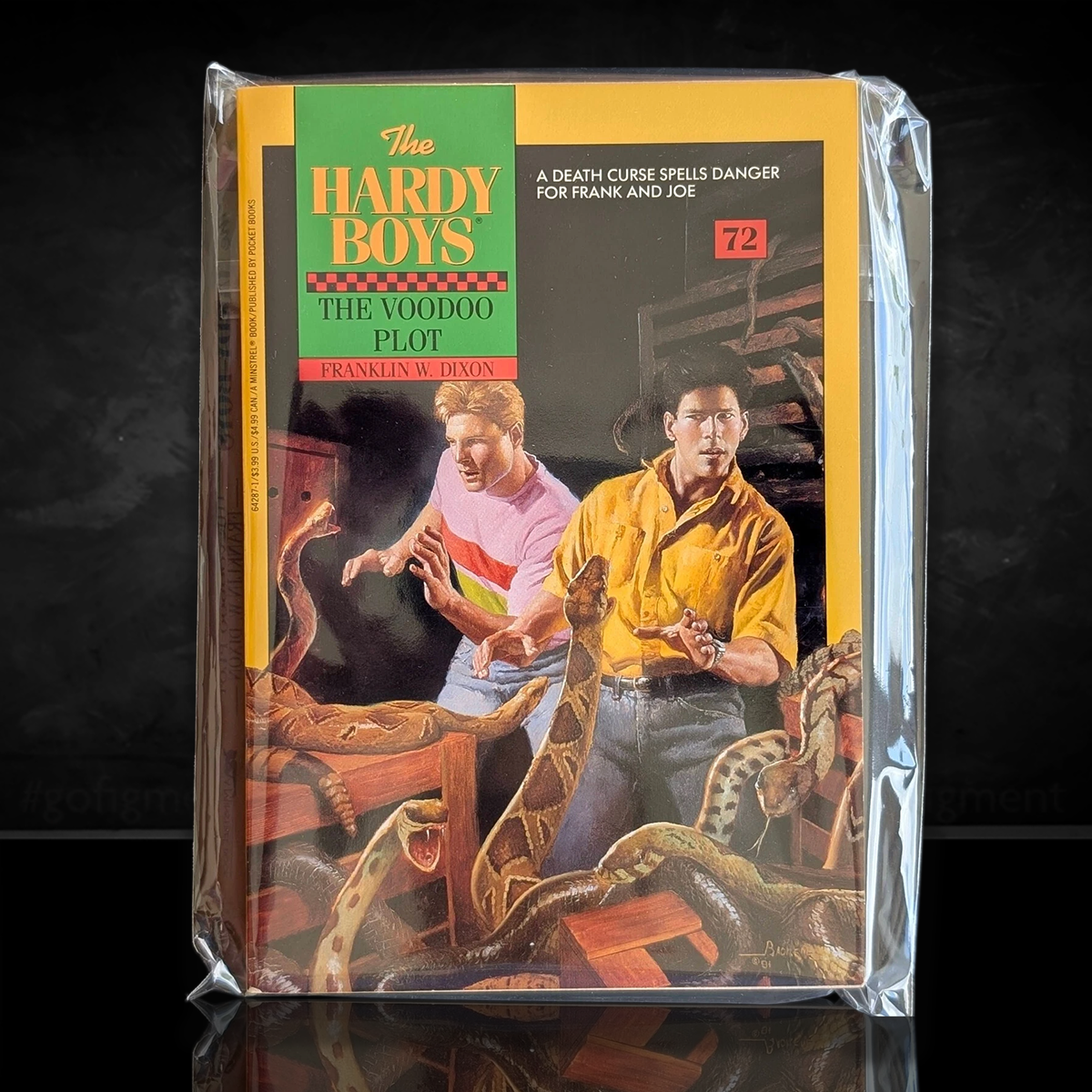Image of a Hardy Boys Paperback book featuring 72 The Voodoo Plot - The Hardy Boys Paperback Book - Vintage 1982