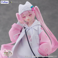 Hatsune Miku Tenitol Sakura Miku Cool Style Figure by FuRyu new in box by Banpresto with pink twin tails and pastel hoodie