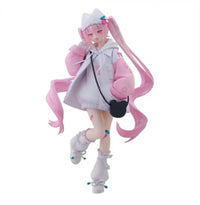 Hatsune Miku Tenitol Sakura Miku Cool Style Figure by FuRyu new in box by Banpresto with pink twin tails and casual pastel outfit