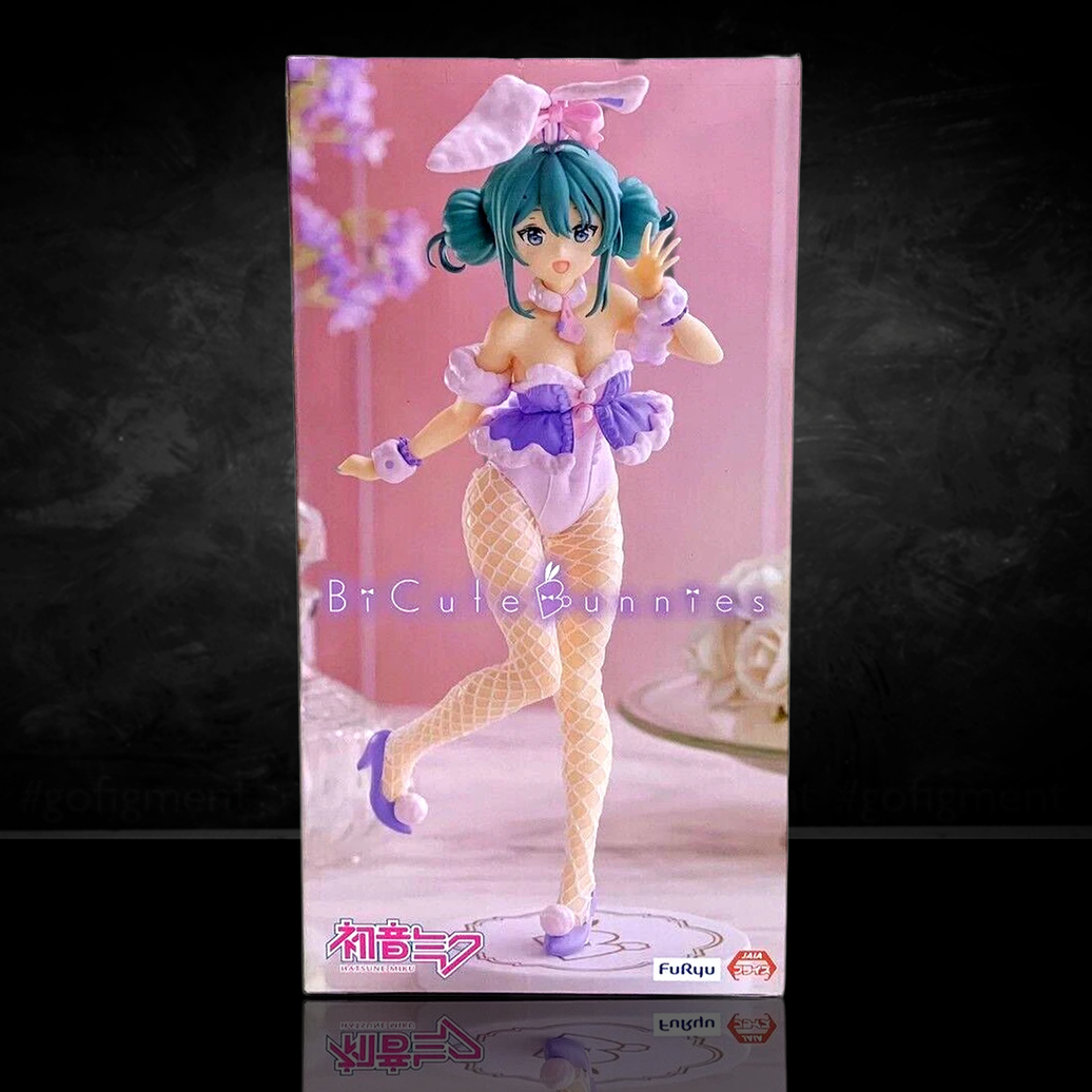 Furyu - Hatsune Miku - BiCute Bunnies - White Rabbit Purple Color Statue Premium Figure - Authentic by Banpresto