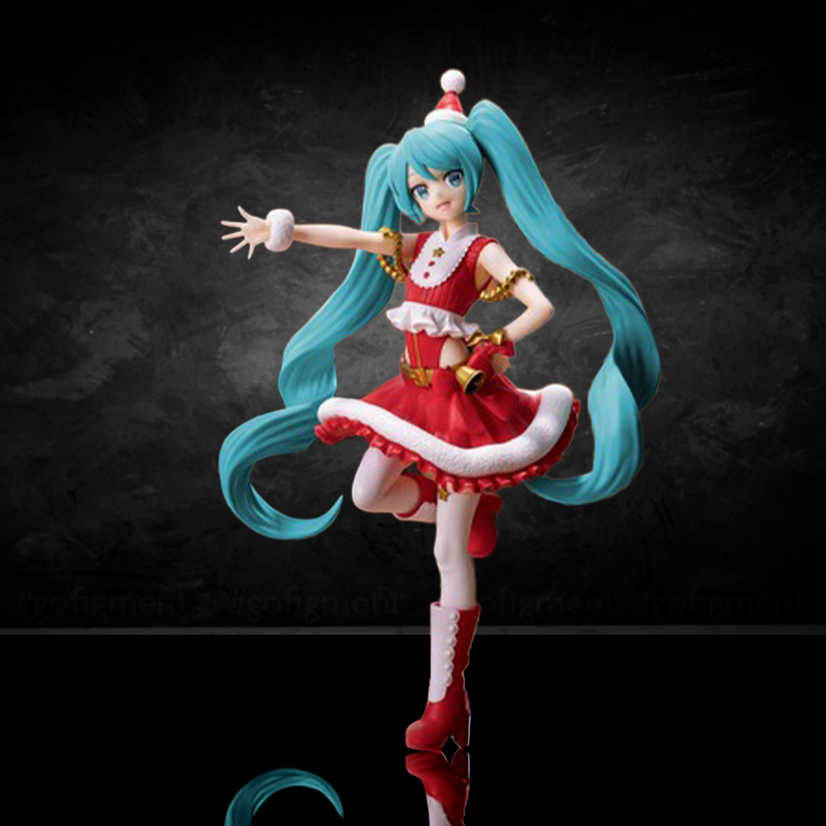 Sega - Luminasta Hatsune Miku Series - Hatsune Miku Christmas Statue Premium Figure - Authentic by Banpresto in festive outfit