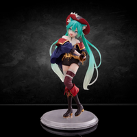 Banpresto Evolve Hatsune Miku Wonderland Puss in Boots 8.3" Premium Figure - Authentic standing on display with detailed costume and vibrant colors