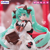 Hatsune Miku x TIROL Choco: Milk Chocolate Version – Trio-Try-iT Statue by Banpresto new in box with detailed milk chocolate and bow accents