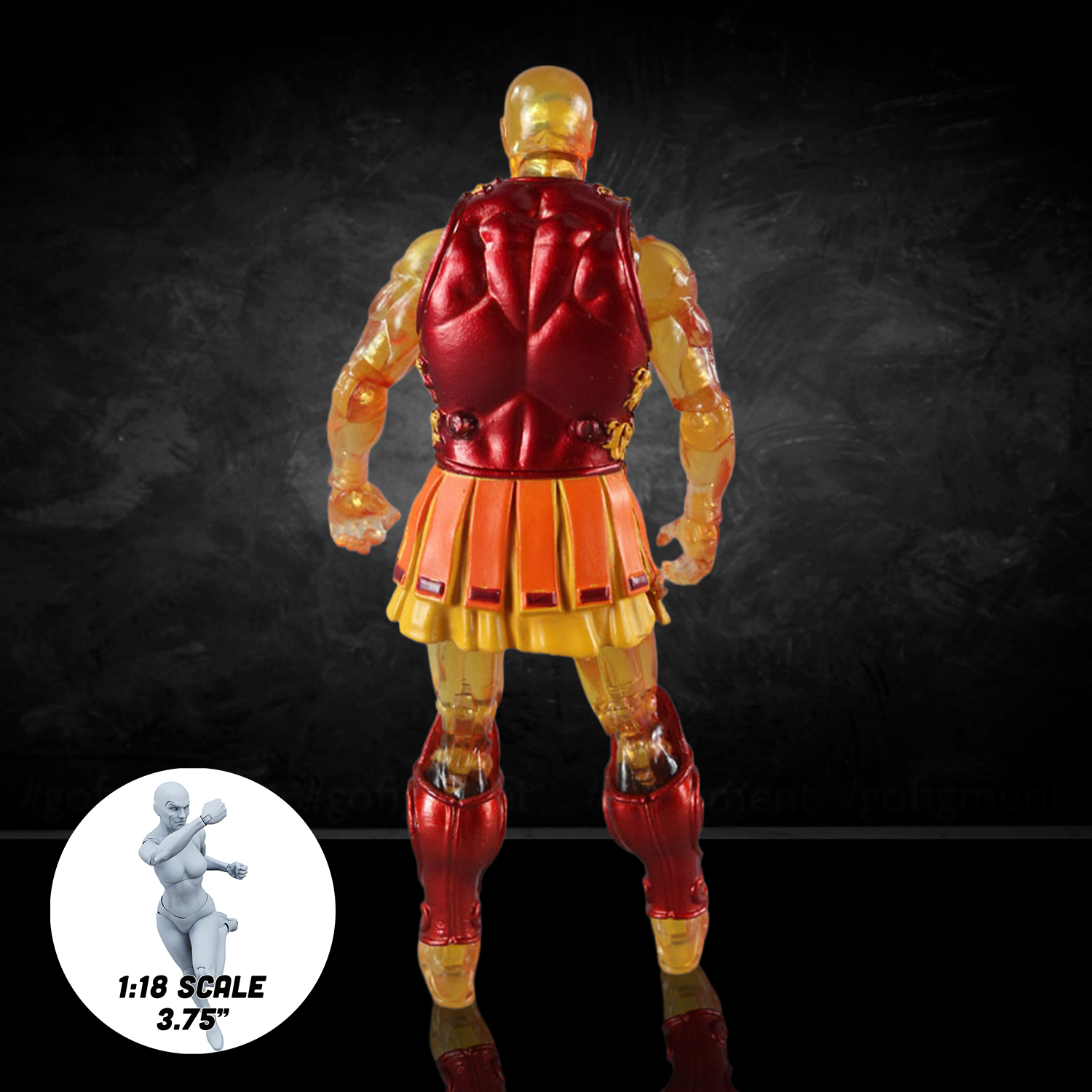 Helios Warrior Vitruvian H.A.C.K.S. Action Figure: Glowing Spartan Champion of the Sun 1:18 Scale by Boss Fight Studio Llc, new in box