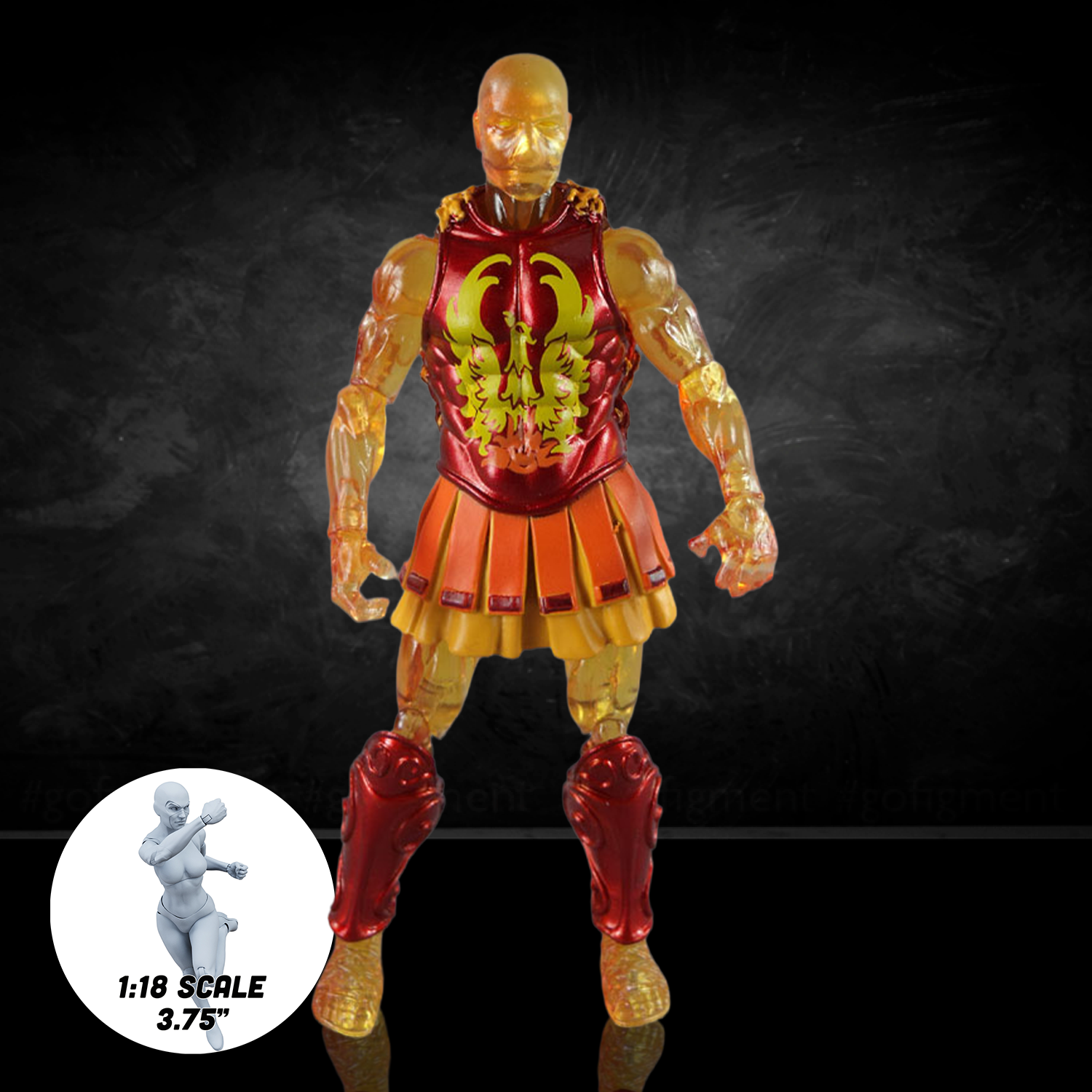 Helios Warrior Vitruvian H.A.C.K.S. Action Figure: Glowing Spartan Champion of the Sun 1:18 Scale by Boss Fight Studio Llc new in box