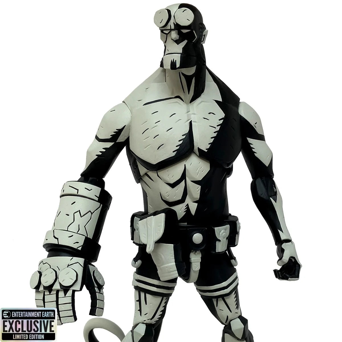 Hellboy Black and White 1:12 Scale Action Figure - Entertainment Earth Exclusive by Boss Fight Studio 7.5 Inches