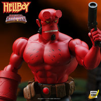 Hellboy Immortal Champions Retro 5.5-Inch Scale Action Figure Boss Fight Studio Llc with muscular build and gun accessory