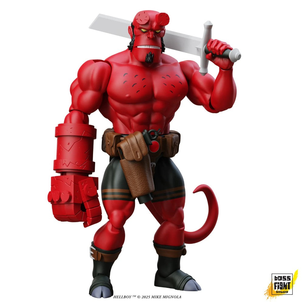 Hellboy Immortal Champions Retro 5.5-Inch Scale Action Figure Boss Fight Studio Llc with sword and detailed sculpt in new box condition