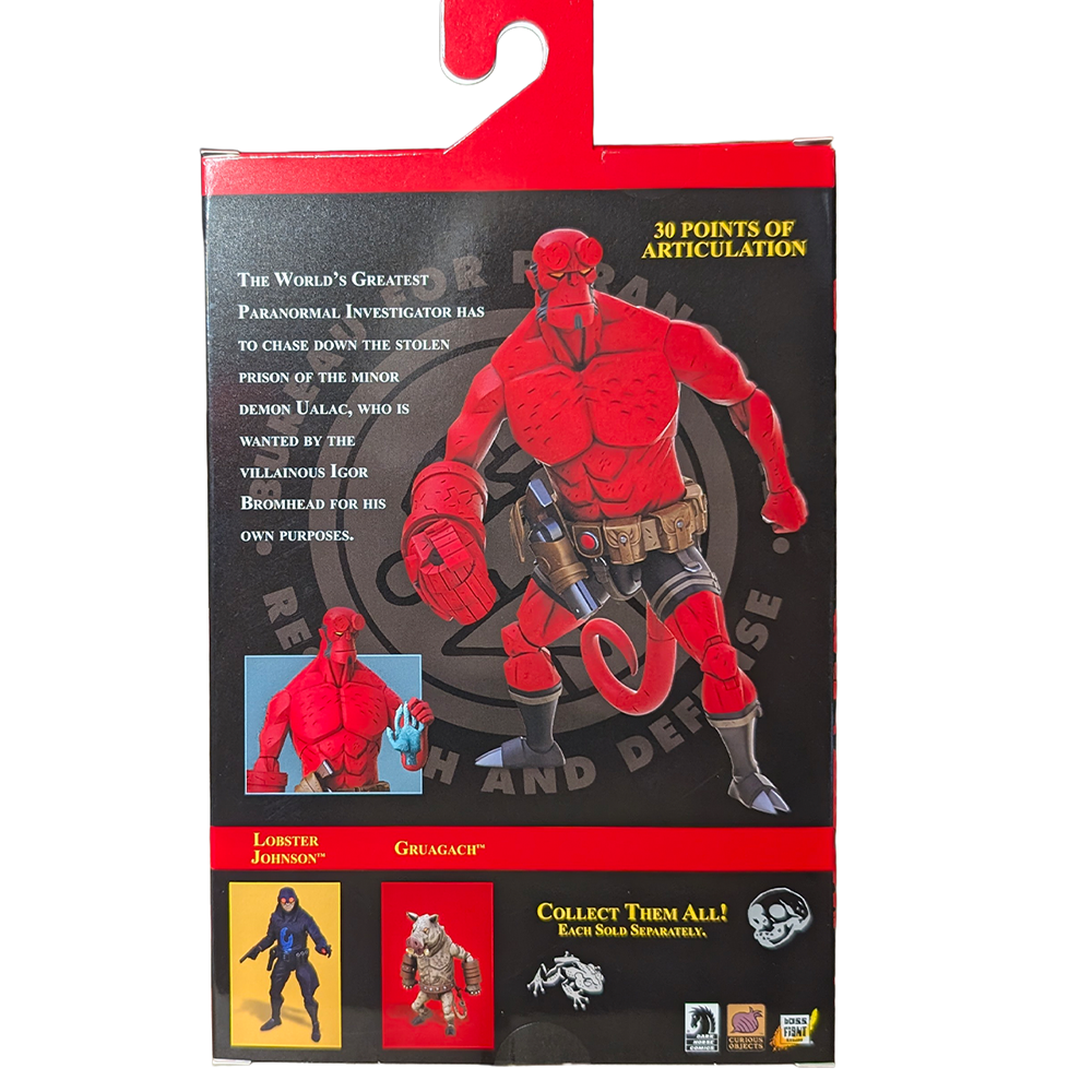 Hellboy 1:12 Scale Action Figure Wave 1 (Box Full of Evil) by Boss Fight Studio back of box