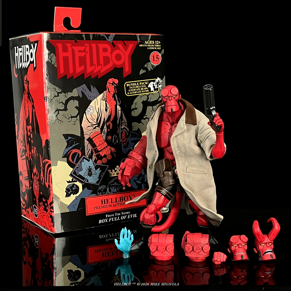 Hellboy 1:12 Scale Action Figure Wave 1 (Box Full of Evil) by Boss Fight Studio DELUXE with accessories