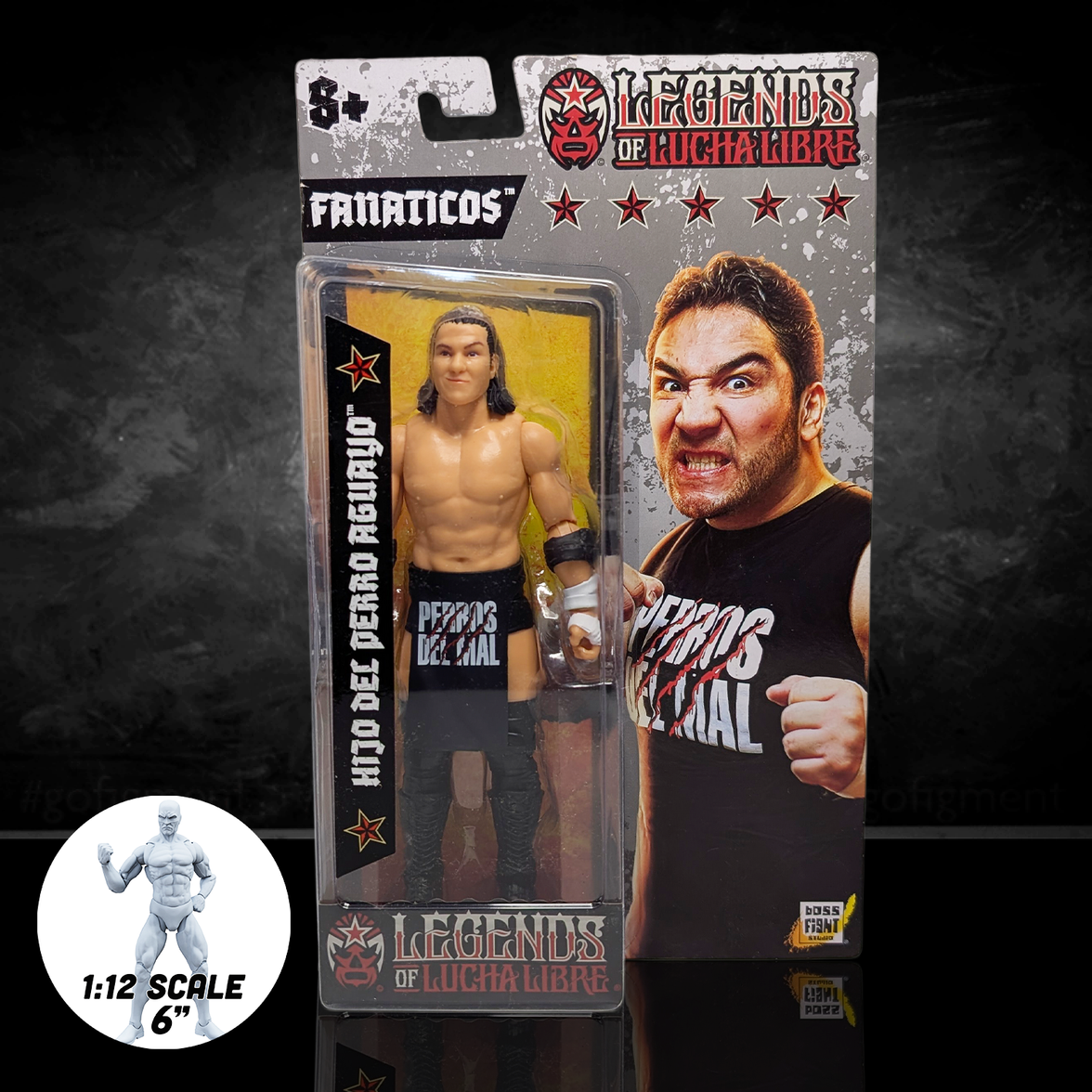 Hijo Del Perro Aguayo Legends of Lucha Libre Fanaticos 6" Action Figure – Perros del Mal Edition (1:12 Scale) new in box by Boss Fight Studio Llc