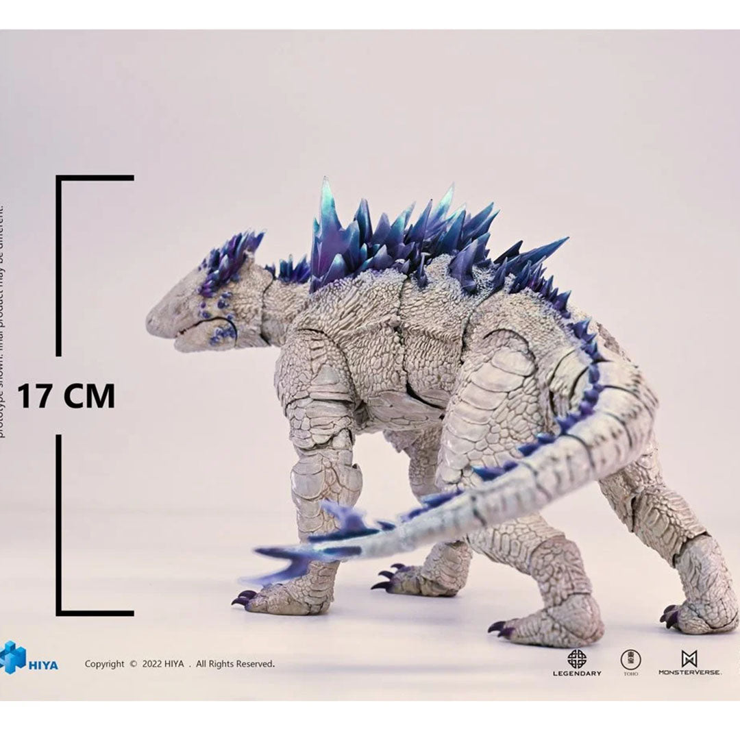 Hiya Toys Shimo Godzilla action figure 7 inches tall with icy blue dorsal spines and detailed textured skin