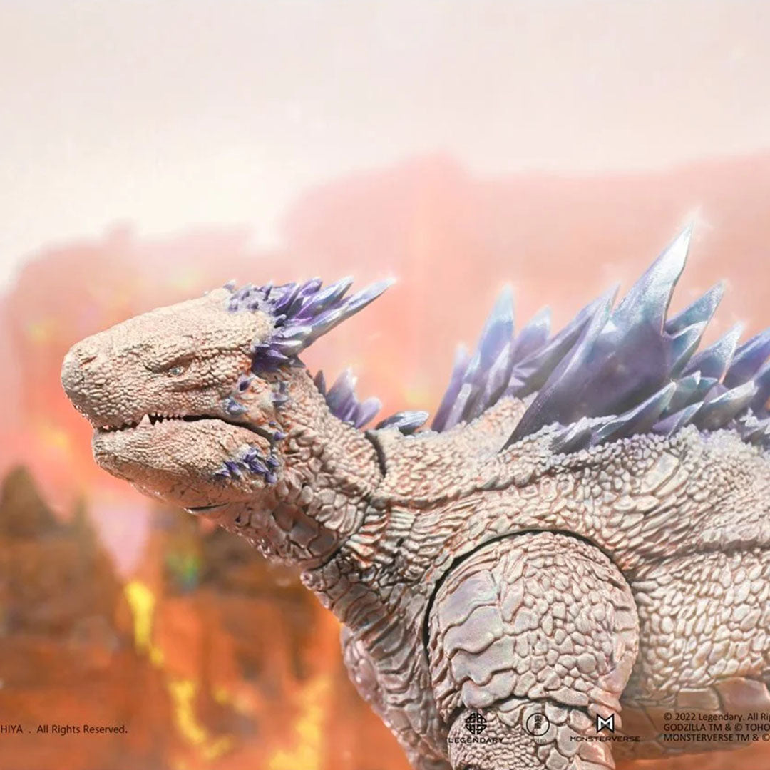 Hiya Toys Shimo Godzilla action figure detailed with icy spikes and textured scales from Godzilla vs. Kong The New Empire