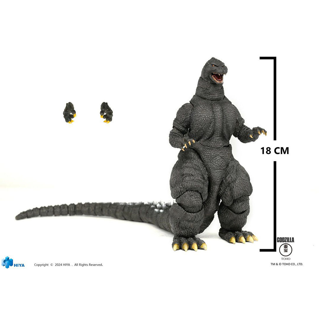 Hiya Toys Godzilla 1991 action figure with interchangeable hands standing 18 cm tall detailed collectible model