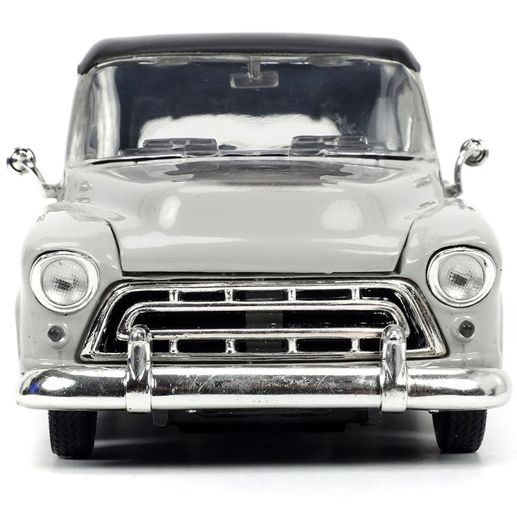 Front view of Go Figment's 1957 Chevy Suburban die-cast vehicle from Universal Frankenstein collection