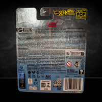 Mattel Hot Wheels Pop Culture 2025 Action Comics #1 Sedan packaging with product details and safety information.