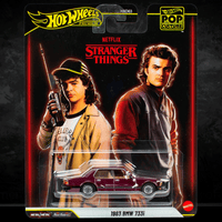 Mattel Hot Wheels 1983 BMW 733I Stranger Things Pop Culture 2026 Premium die-cast vehicle packaging front view