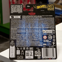 Mattel Hot Wheels 1983 BMW 733I Stranger Things Pop Culture 2026 die-cast vehicle packaging back view with product info