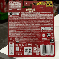 Mattel Hot Wheels Premium Pop Culture 2026 packaging back view with product details and safety information visible