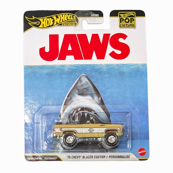 75 Chevrolet Blazer JAWS Custom Suv 1:64 Hot Wheels Pop Culture Mini-Vehicle, Mattel