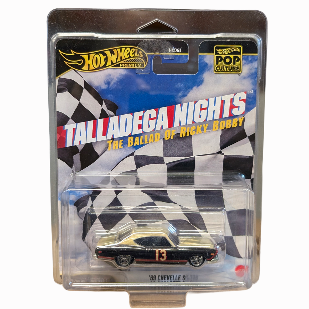 69 Chevelle SS 396 1:64 Hot Wheels Pop Culture Mini-Vehicle by Mattel in collectible packaging
