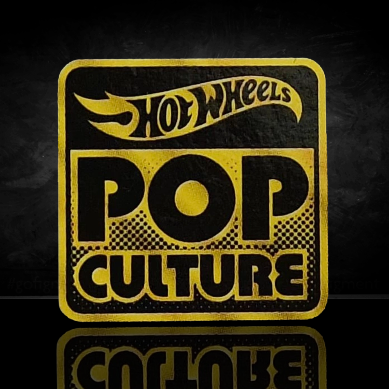 Hot Wheels "Pop Culture" Mystery Box 5 Premium Cars logo with black and yellow vintage style by Mattel