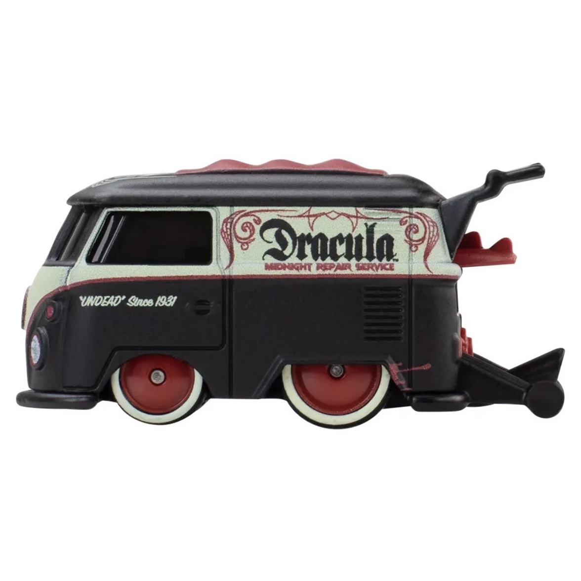 Dracula Kool Kombi 1:64 Scale Hot Wheels Premium Pop Culture Diecast Car by Mattel in black with red accents and vampire theme