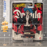 Dracula Kool Kombi 1:64 Scale Hot Wheels Premium Pop Culture Diecast Car by Mattel in vampire-themed packaging