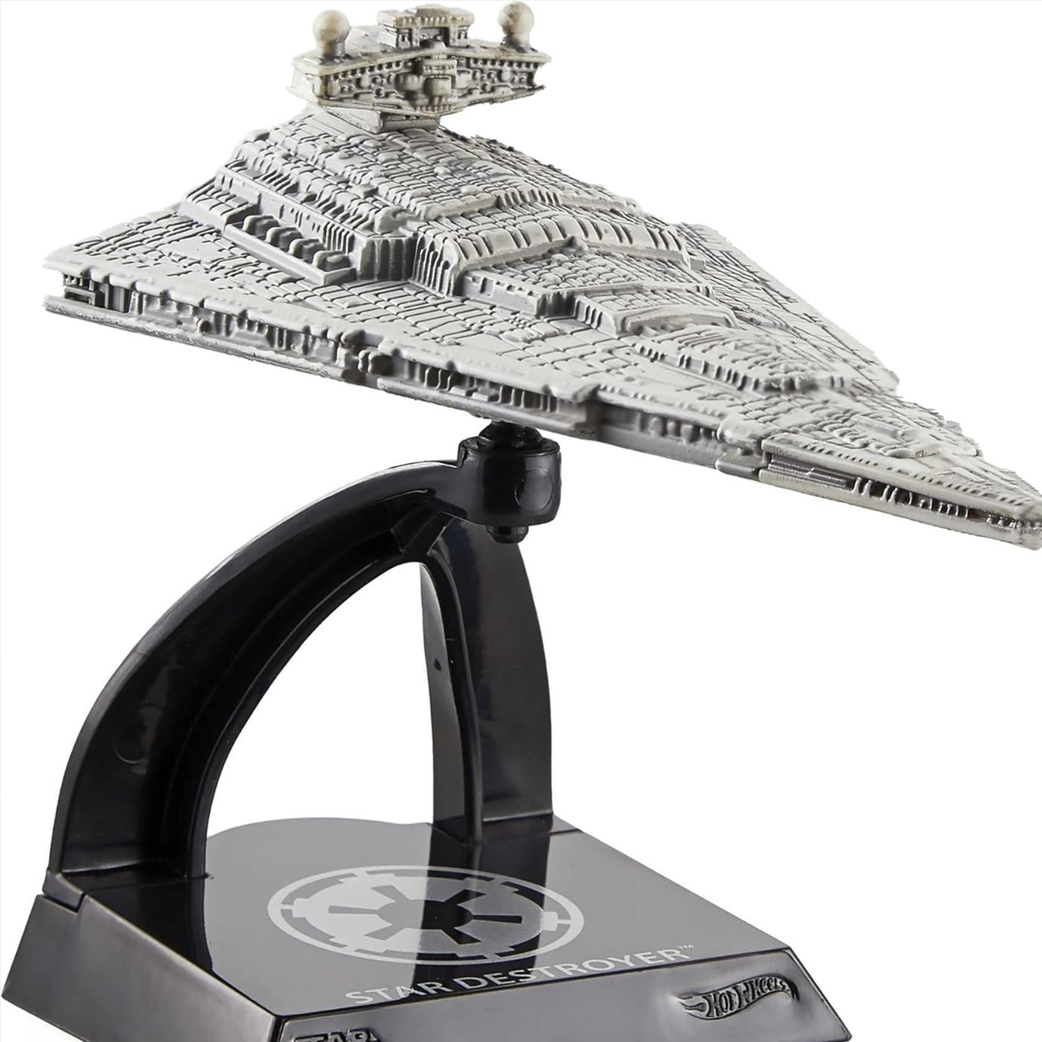 Star Destroyer Star Wars Hot Wheels Starships Select 1:50 Scale Die-Cast Vehicle - 2026 by Mattel on black display stand