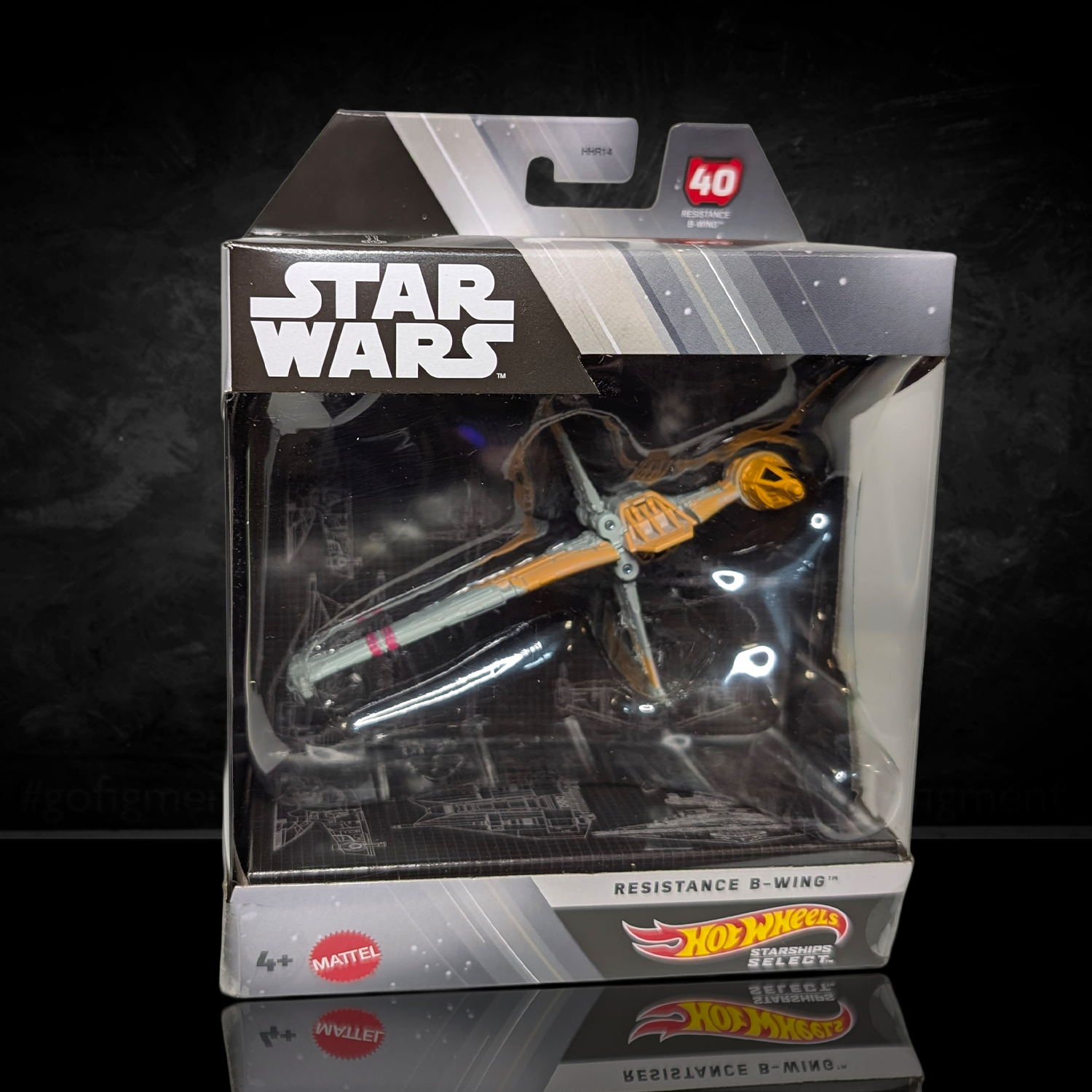 Resistance B-Wing Star Wars Hot Wheels Starships Select 1:50 Scale Die-Cast Vehicle - 2026 by Mattel in packaging