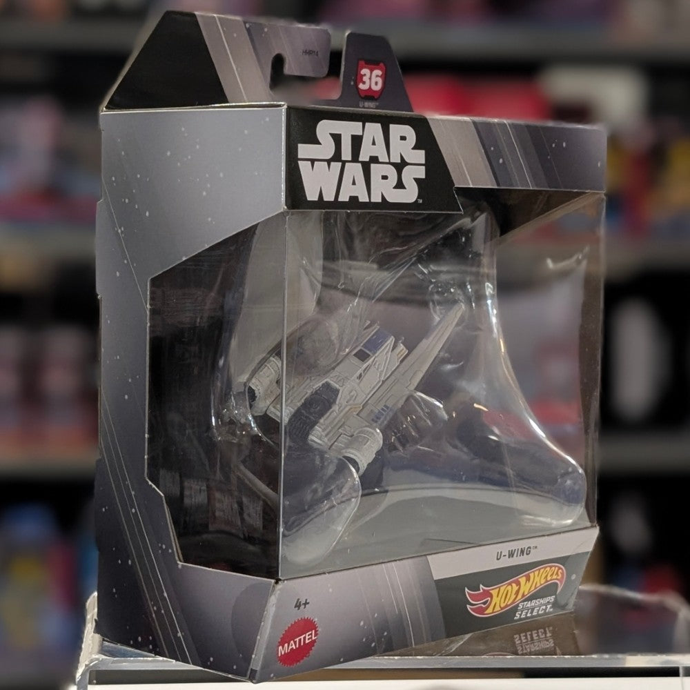Mattel Star Wars Hot Wheels Starships Select U-Wing 1:50 scale die-cast vehicle in window display packaging