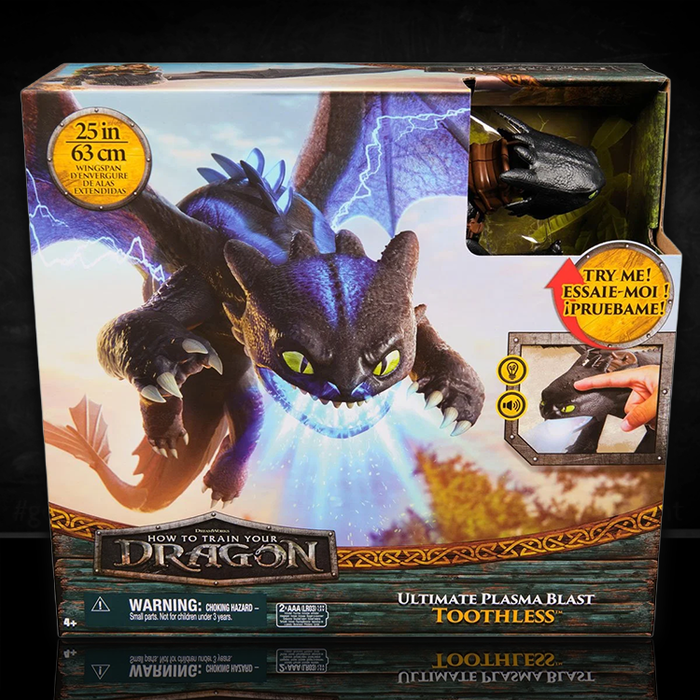 Image of How to Train Your Dragon Toothless Ultimate Plasma Blast Light-Up Action Figure