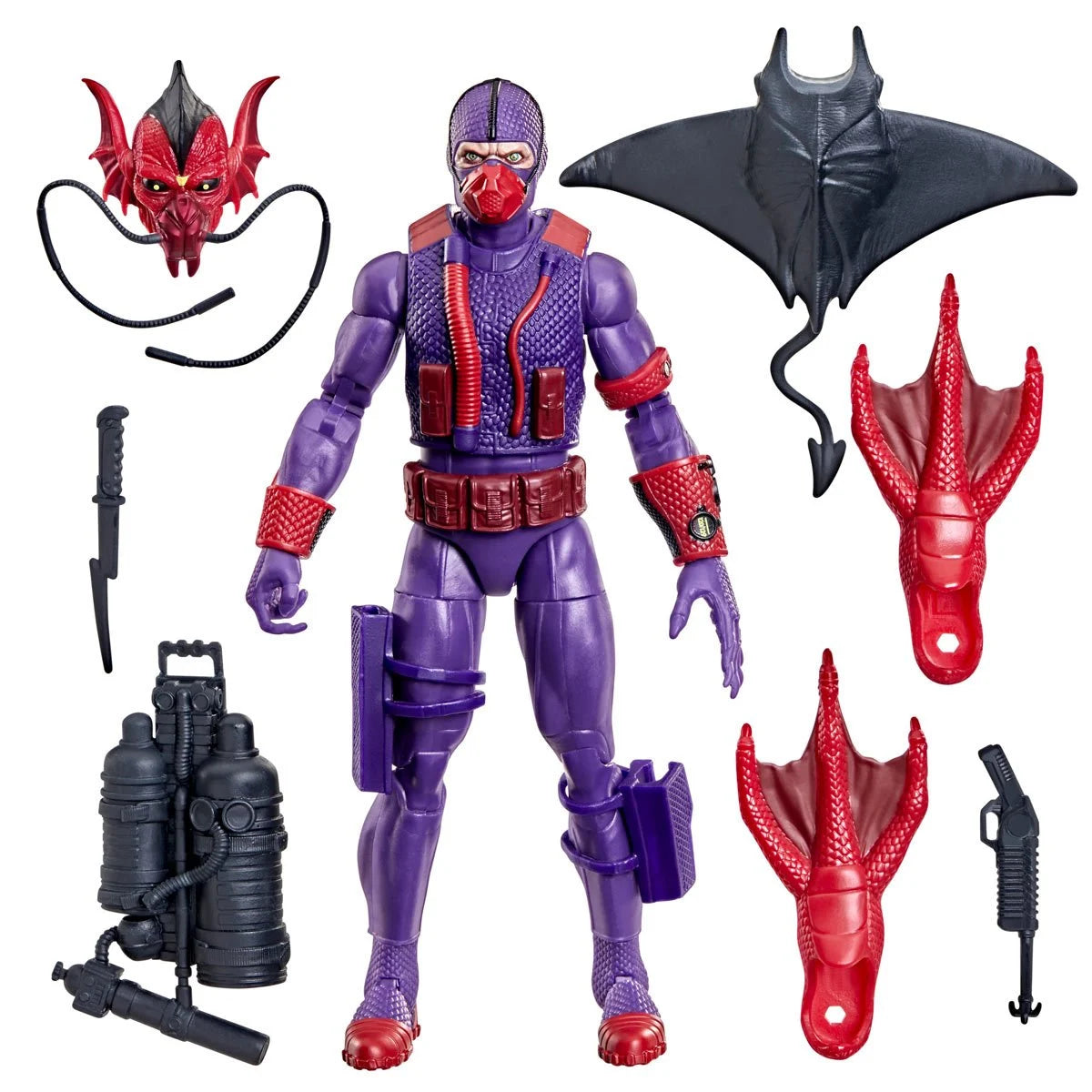 Hydro-Viper "199" G.I. Joe Classified Series 6 inch COBRA Action Figure by Hasbro with accessories in purple and red colors