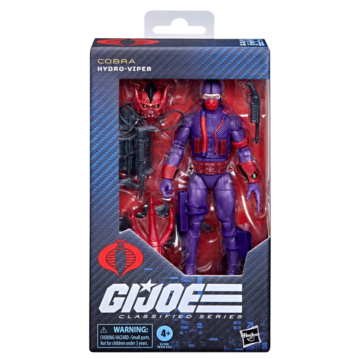 Hydro-Viper "199" G.I. Joe Classified Series 6 inch COBRA Action Figure by Hasbro in packaging with weapons and accessories.